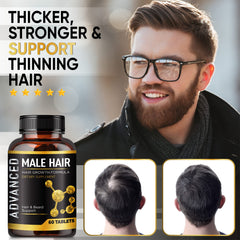 Close up of NutraPro label highlighting essential vitamins for hair health.