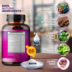 NutraPro bottle on countertop—simple, consistent hair wellness habit.
