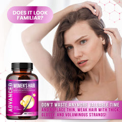 NutraPro Hair Growth Vitamins bottle with daily-use context—premium hair health support.