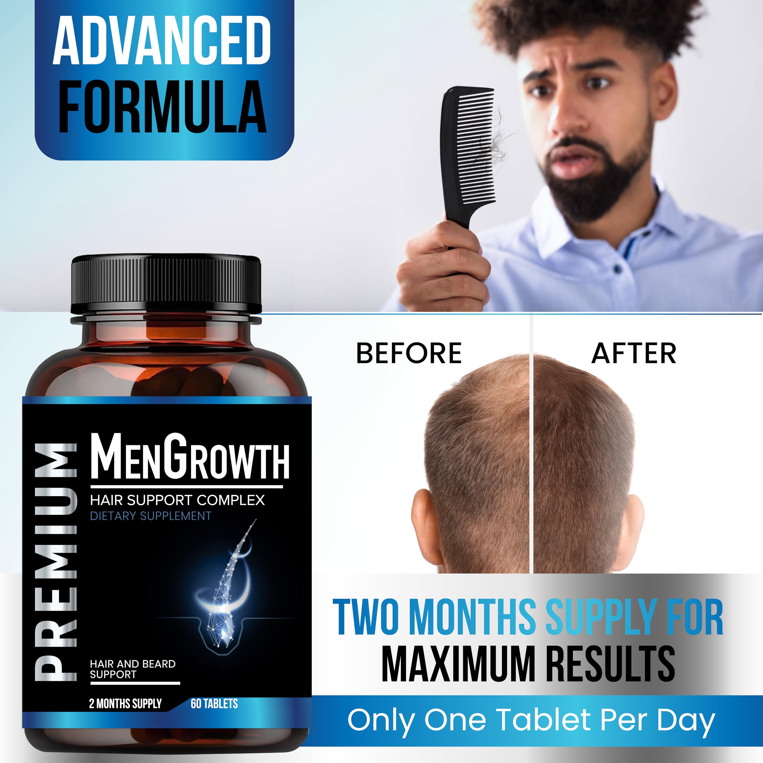 NutraPro MenGrowth nails and skin support in a health-focused context.