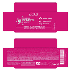 Nutree Professional silky shine after treatment closeup on hair.