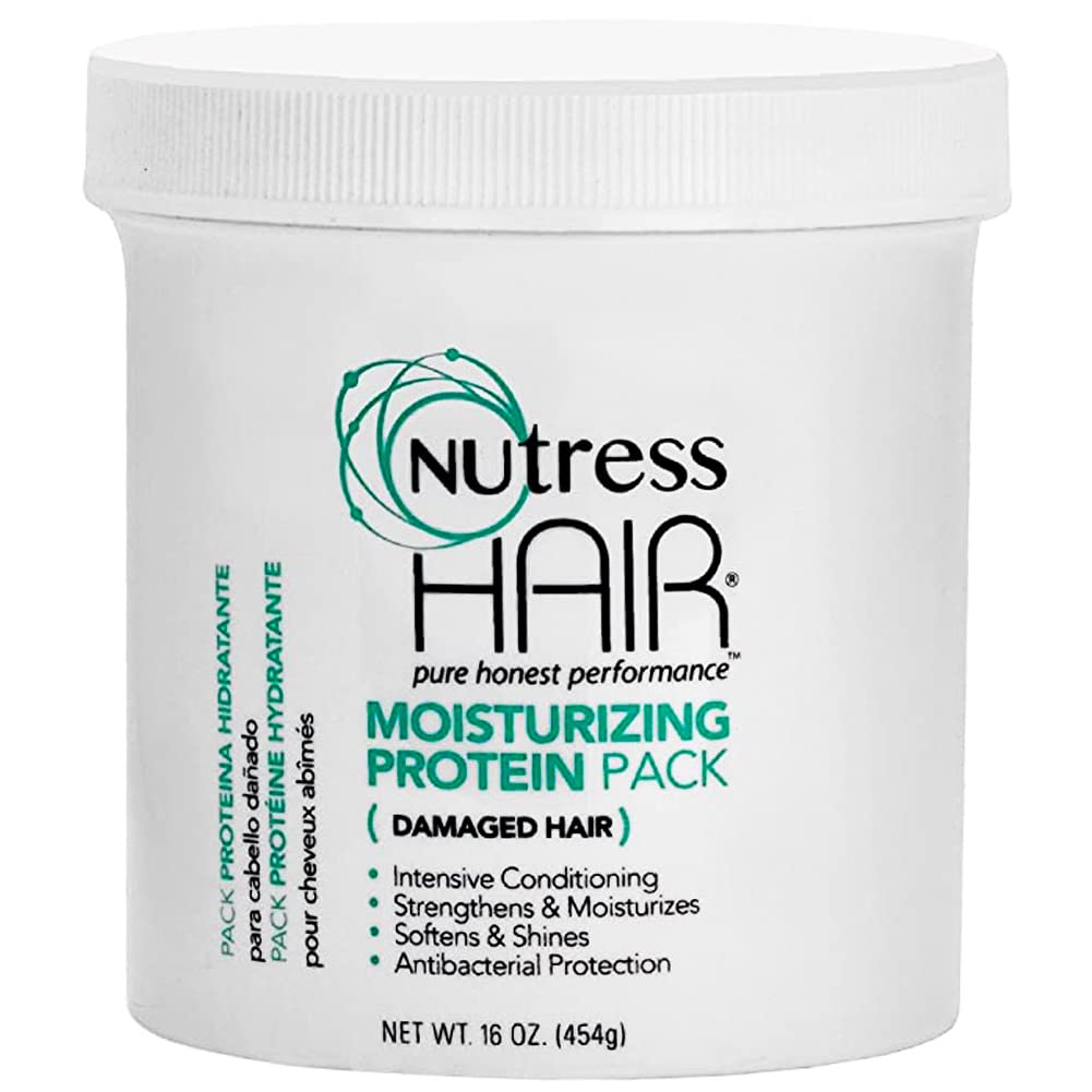 Nutress Hair One-Step Protein Treatment bottle showing deep conditioning for damaged hair.