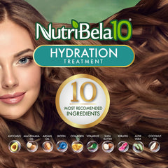 NUTRIBELA10 coconut oil component aiding frizz control.