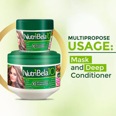 NUTRIBELA10 coconut oil treatment helps tame frizz and protect hair