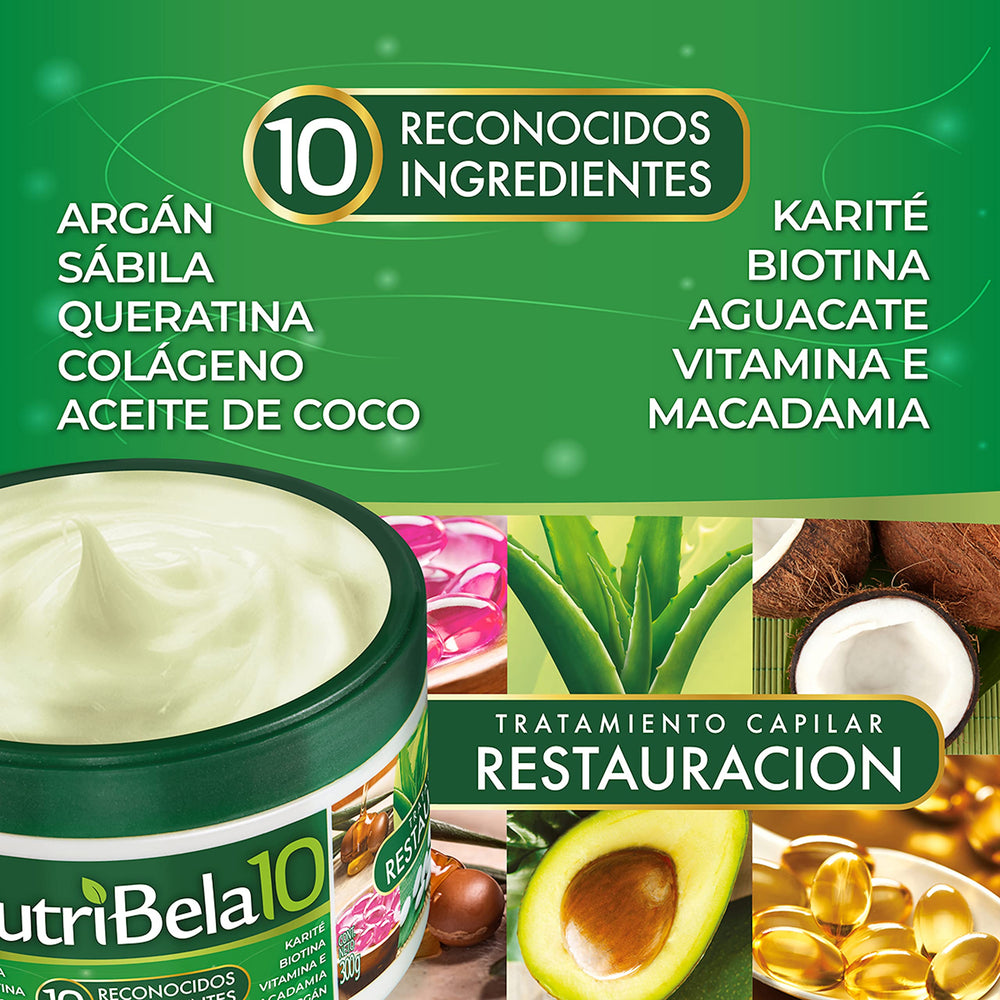 NUTRIBELA10 macadamia oil hydrates scalp and boosts hair shine