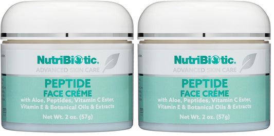 NutriBiotic peptide face creme bottle for ultra-hydration and smooth absorption