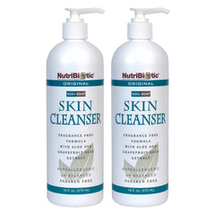NutriBiotic twin-pack bottle front, fragrance-free gentle cleansing