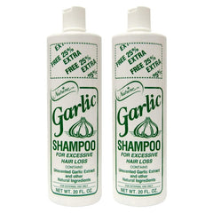Nutrine Garlic Shampoo Unscented 20oz bottle front view promotes clean scalp care.