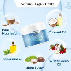 Close-up of NutriNoche Magnesium Lotion showing non-greasy skin feel after use.