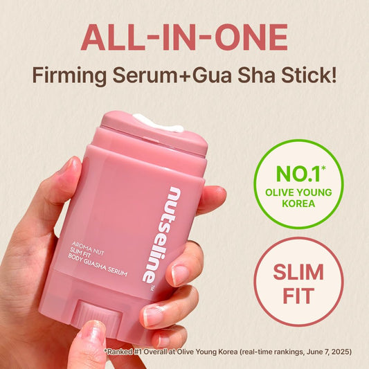 Nutseline Slim Fit Gua Sha Serum pump dispenses evenly for mess-free use.