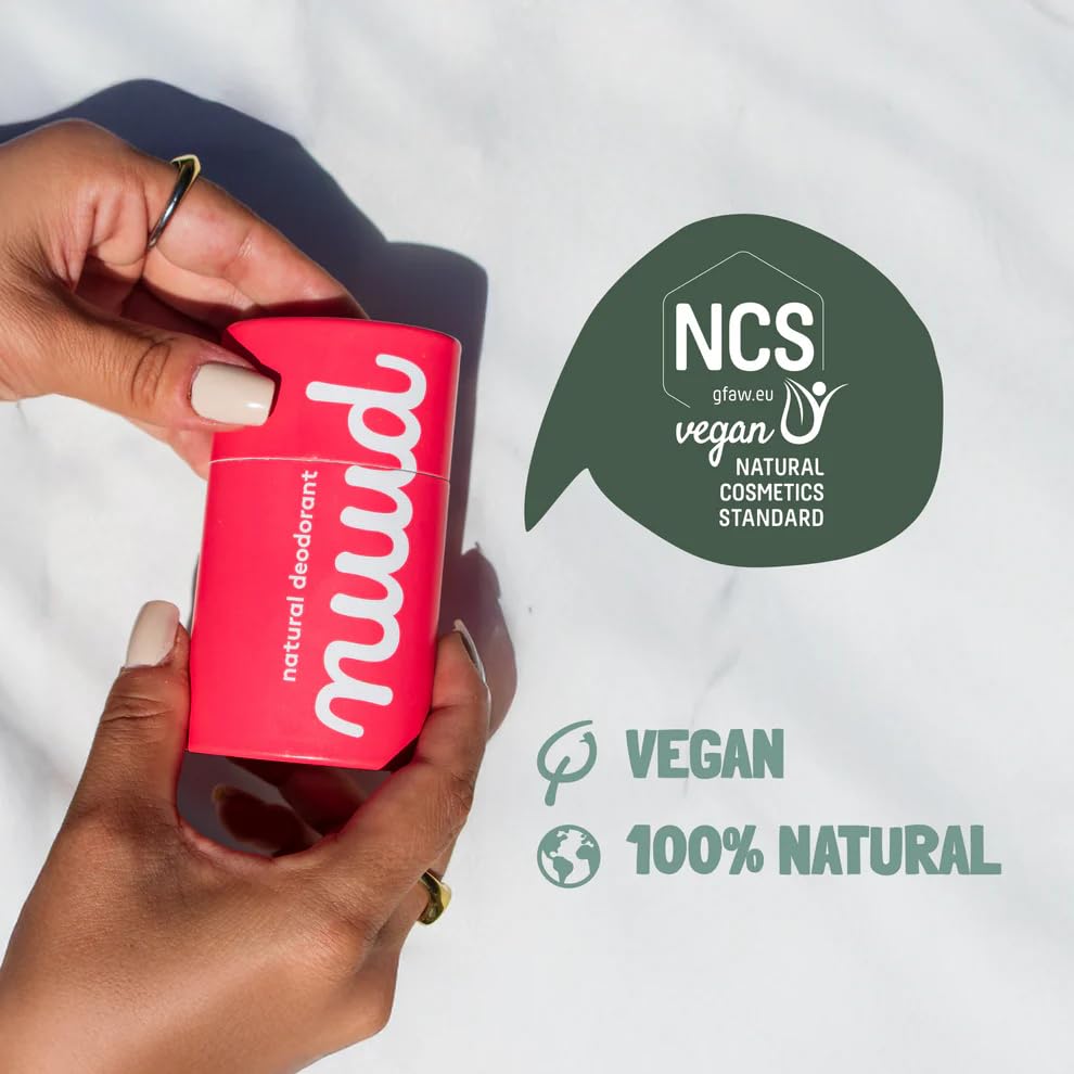 Application shot of Nuud stick with 2–3 swipes on the skin.