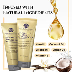 Nuva Botanicals Biotin-Collagen Shampoo application promotes thicker-looking hair.