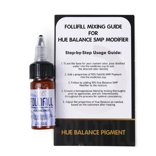 Nuva Colors Follifill mixer and cups for precise pigment preparation