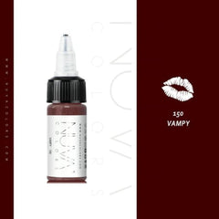 Nuva Colors PMU lip pigment applying during lip blushing technique.