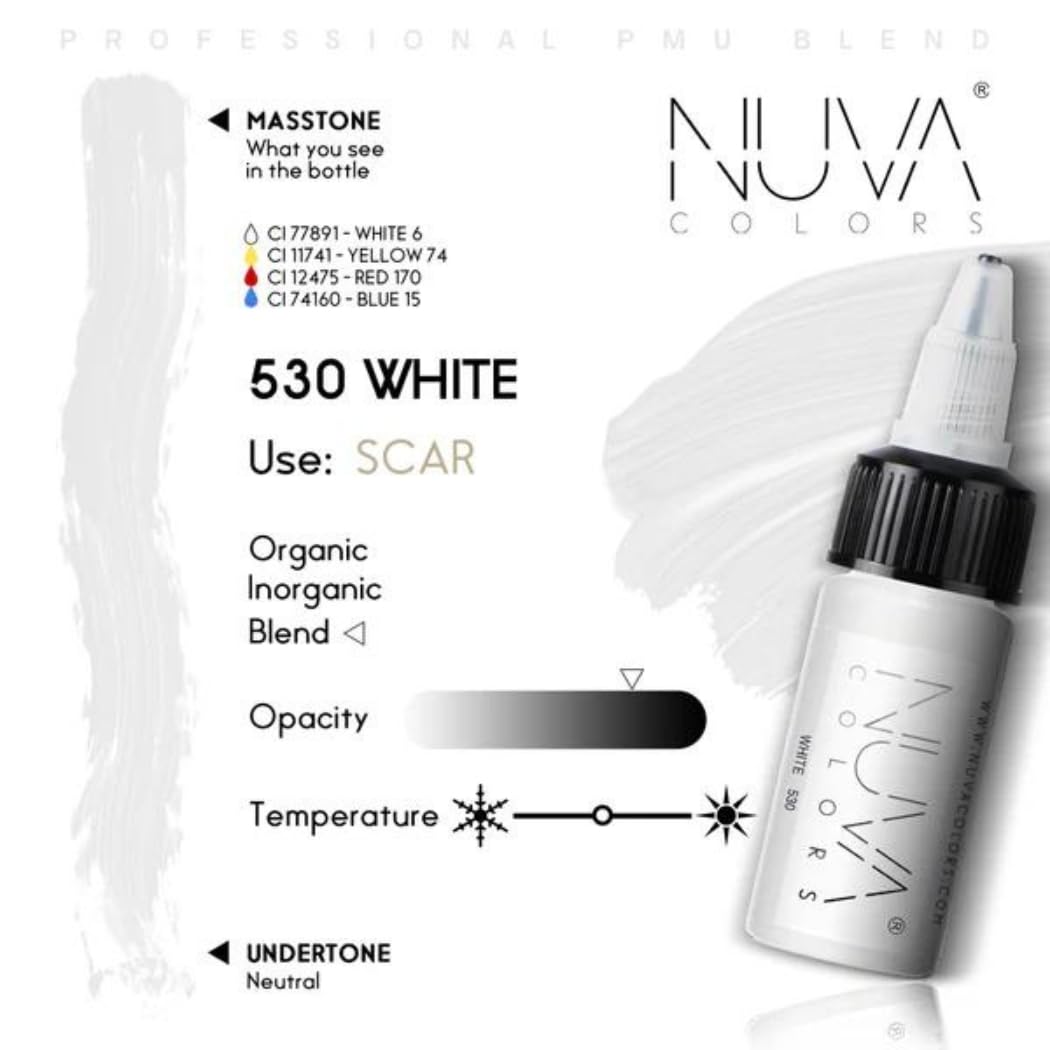 Nuva Pigments cool undertone PMU swatch for sensitive camouflage