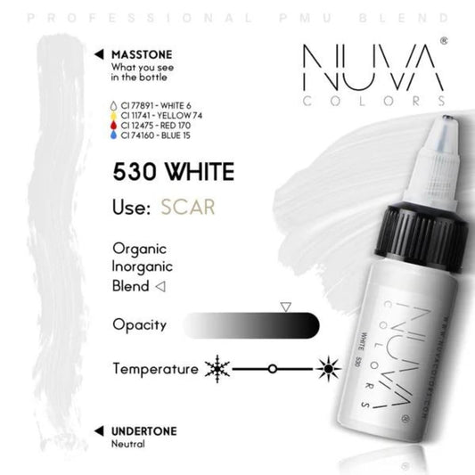 Nuva Pigments cool undertone PMU swatch for sensitive camouflage