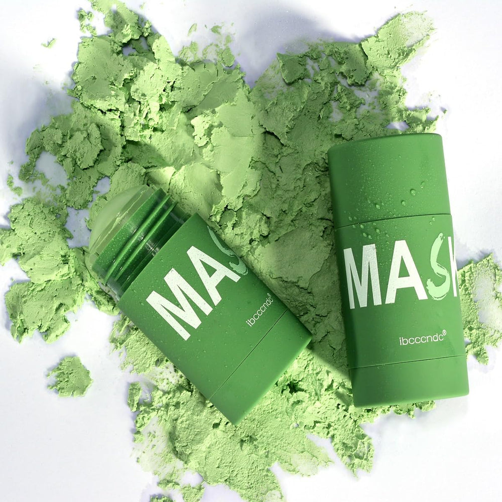 nvyue green tea extract mask stick highlighting deep cleansing and skin refresh