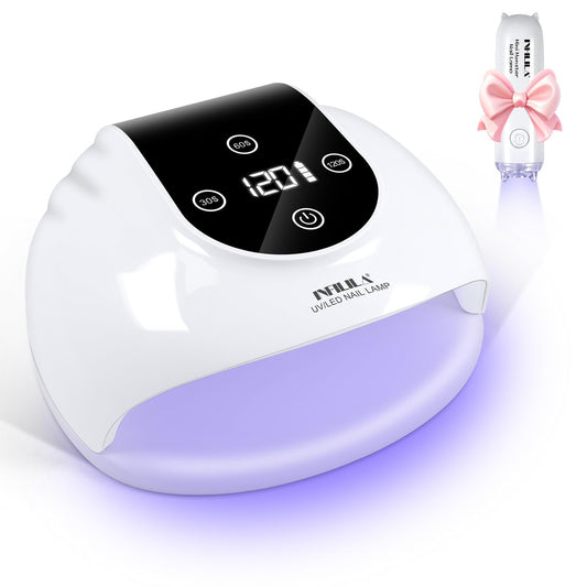 NXJ INFILILA cordless nail lamp front view for fast home gel curing.