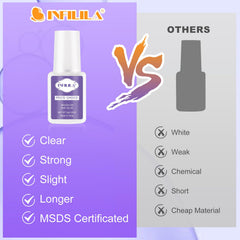 NXJ INFILILA fast-drying formula enables rapid bonding and efficient nail setup.