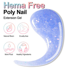 NXJ INFILILA glitter sequins in gel catch light for shimmer effect.