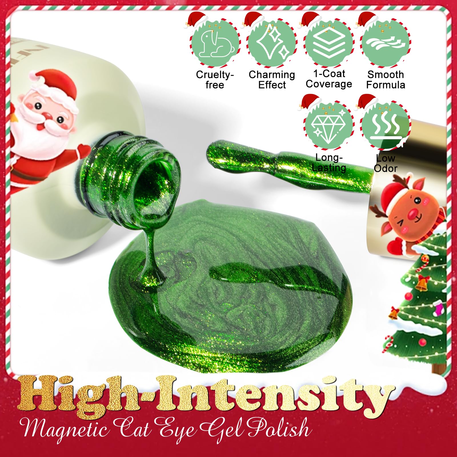 NXJ INFILILA Green gel nail polish for vibrant seasonal flair