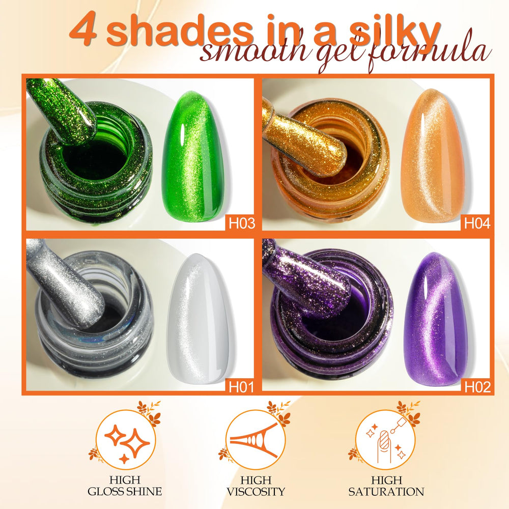 NXJ INFILILA magnetic cat eye green gel polish bottle ideal for earthy, on-trend nails.