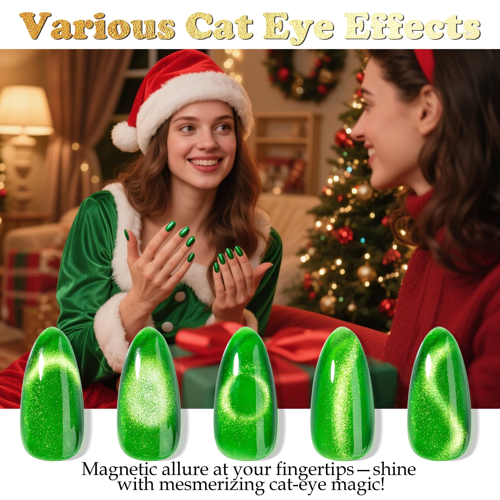 NXJ INFILILA Magnetic nail polish creates cat-eye effect with a magnet