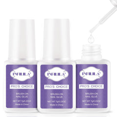 NXJ INFILILA nail glue with precision brush for clean, controlled application and minimal mess.