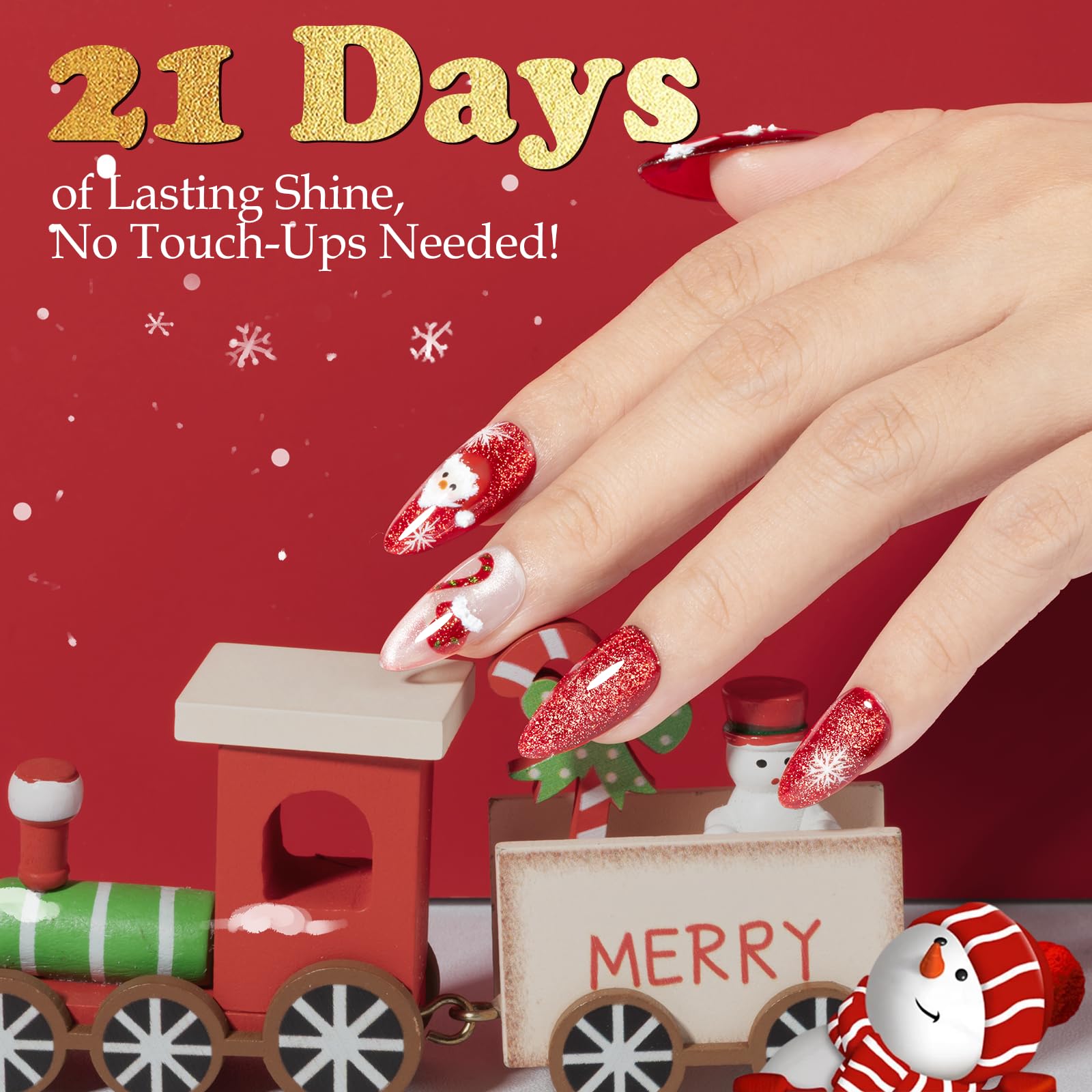 NXJ INFILILA Red gel nail polish delivers classic, bold manicure