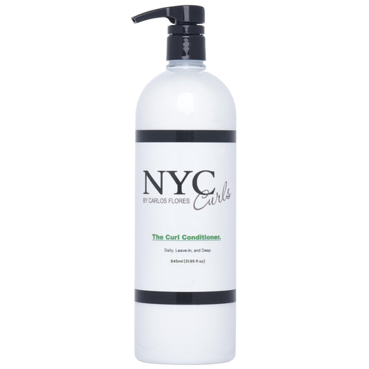 NYC Curls by Carlos Flores bottle on display for daily conditioning