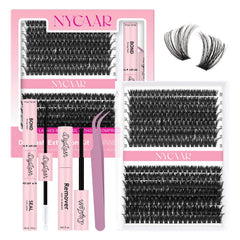 NYCAAR DIY Lash Extension Kit 280pcs box enables versatile lash styling for various looks.