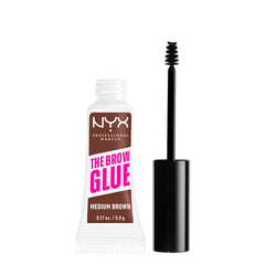 NYX Brow Glue cruelty free branding badge indicating ethical makeup