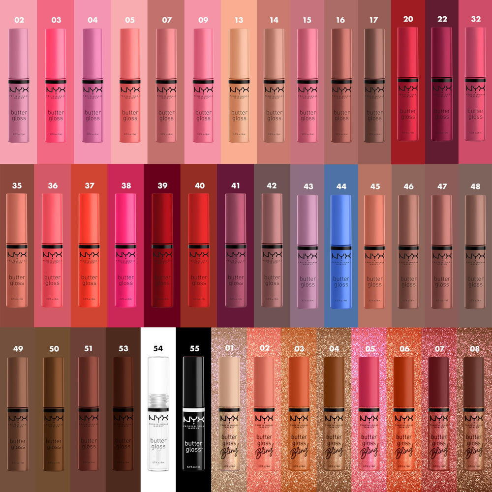Packaging highlights cruelty-free credentials for NYX Butter Gloss Sugar Glass.