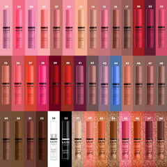Packaging highlights cruelty-free credentials for NYX Butter Gloss Sugar Glass.