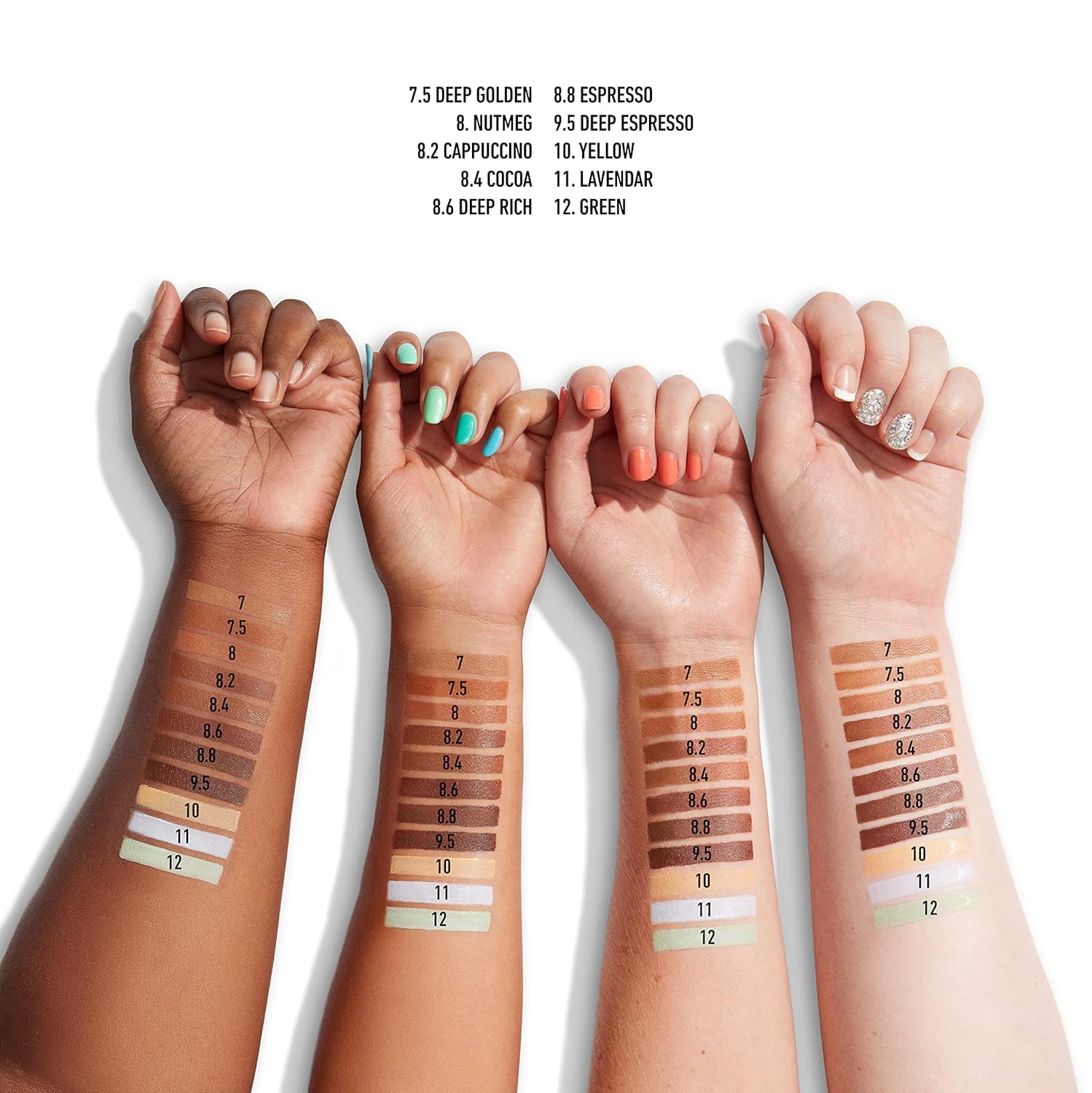 Close-up texture of NYX concealer wand CW07 Tan for easy blending