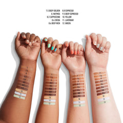 Close-up texture of NYX concealer wand CW07 Tan for easy blending