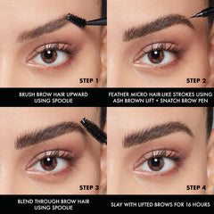 Nyx Lift & Snatch rellena áreas dispersas para cejas definidas