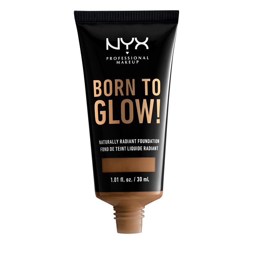 NYX Born To Glow Sienna swirl texture demonstrating blendable, luminous coverage.