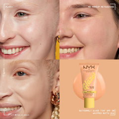 No white cast with NYX Buttermelt Glaze for a sheer luminous tint