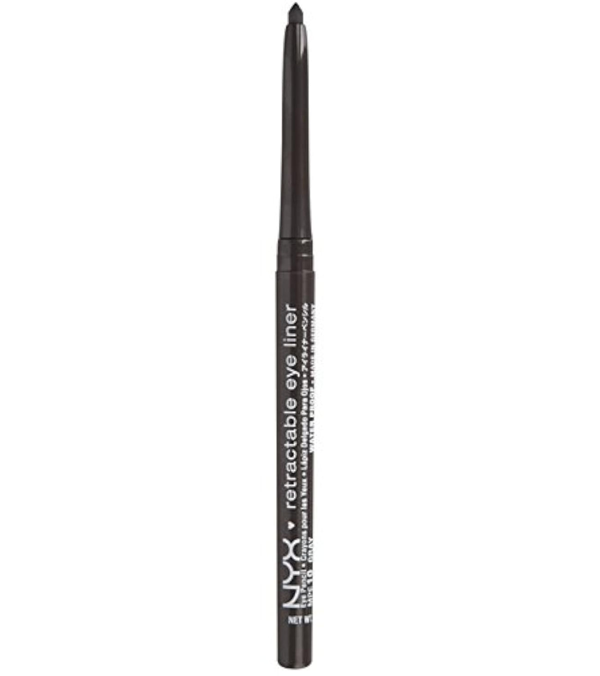 NYX Professional Makeup waterproof retractable eye liner MPE10 gray with retractable tip for easy application.