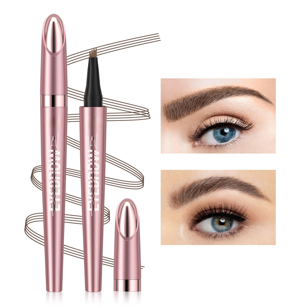 NyxaraJH 4-Tip Eyebrow Pen rose-gold packaging, stylish and premium