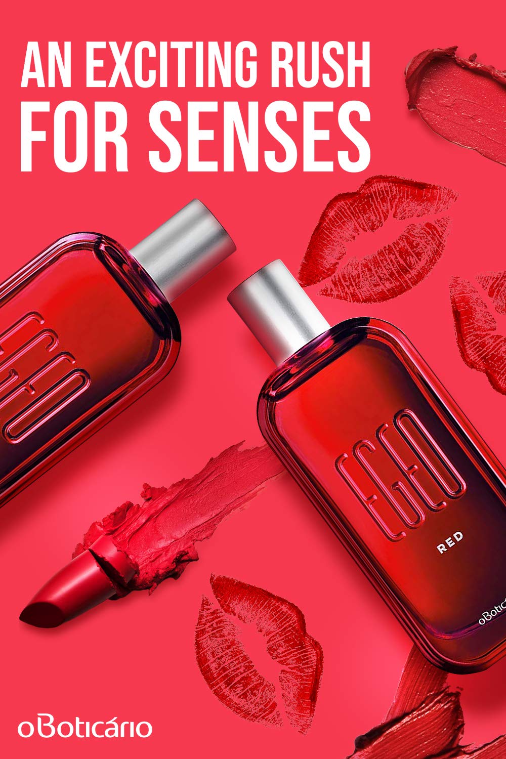 O Boticario Egeo Red lifestyle shot; spicy-fruity vibes for evening wear.