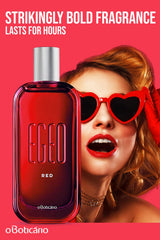 O Boticario Egeo Red woody floral notes; cedar and vanilla warmth.
