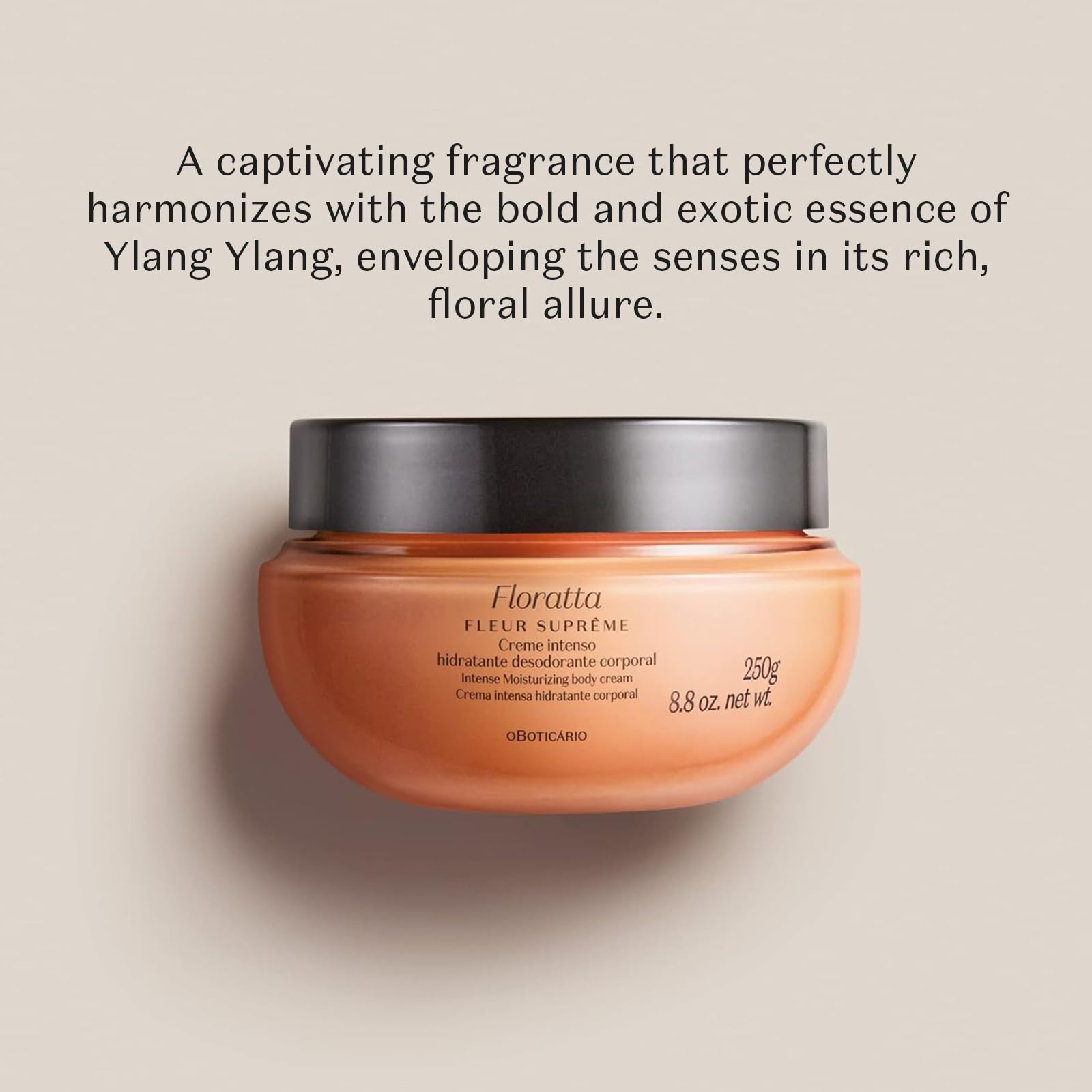 Close-up of Floratta Fleur Supreme label highlighting its fragrance notes.