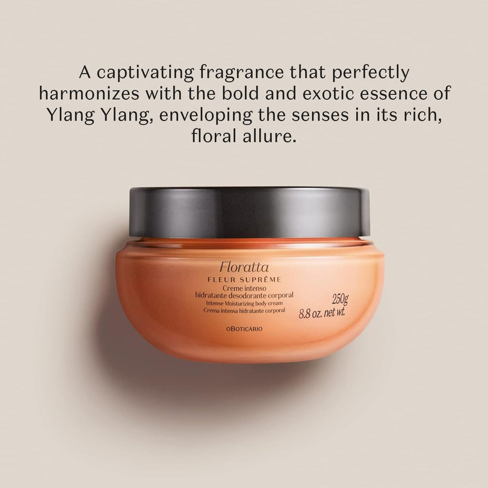 Close-up of Floratta Fleur Supreme label highlighting its fragrance notes.