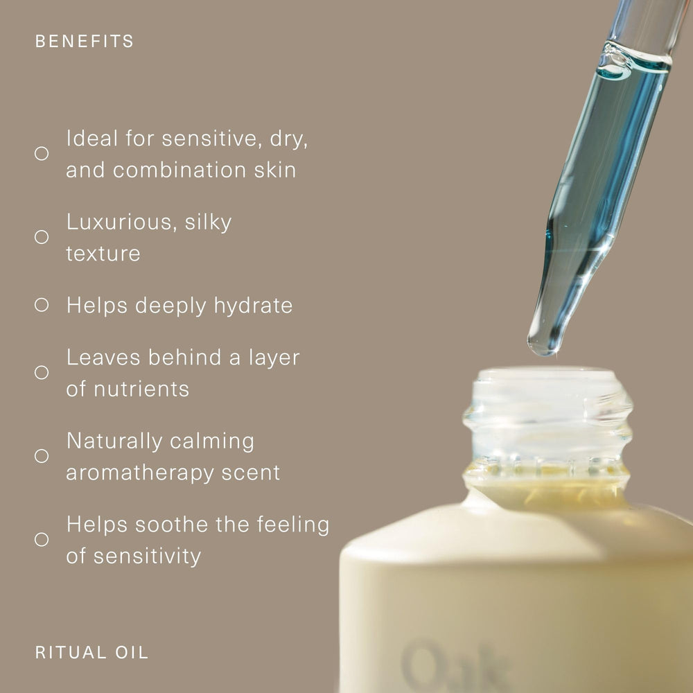 Oak Essentials Jojoba oil ingredient conveys gentle hydration without heaviness.