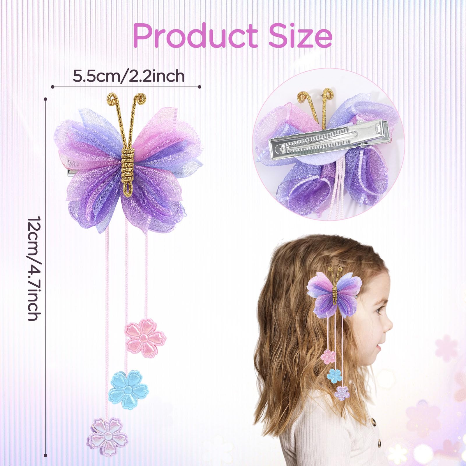 OAOLEER grosgrain bow with alligator clip provides reliable grip