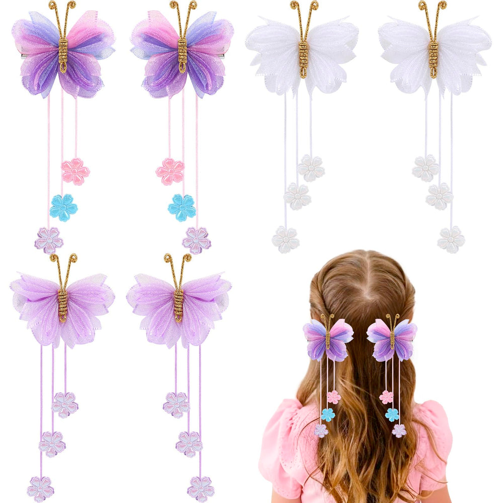 OAOLEER Halloween flower bow clip in yellow and purple for secure all-day wear