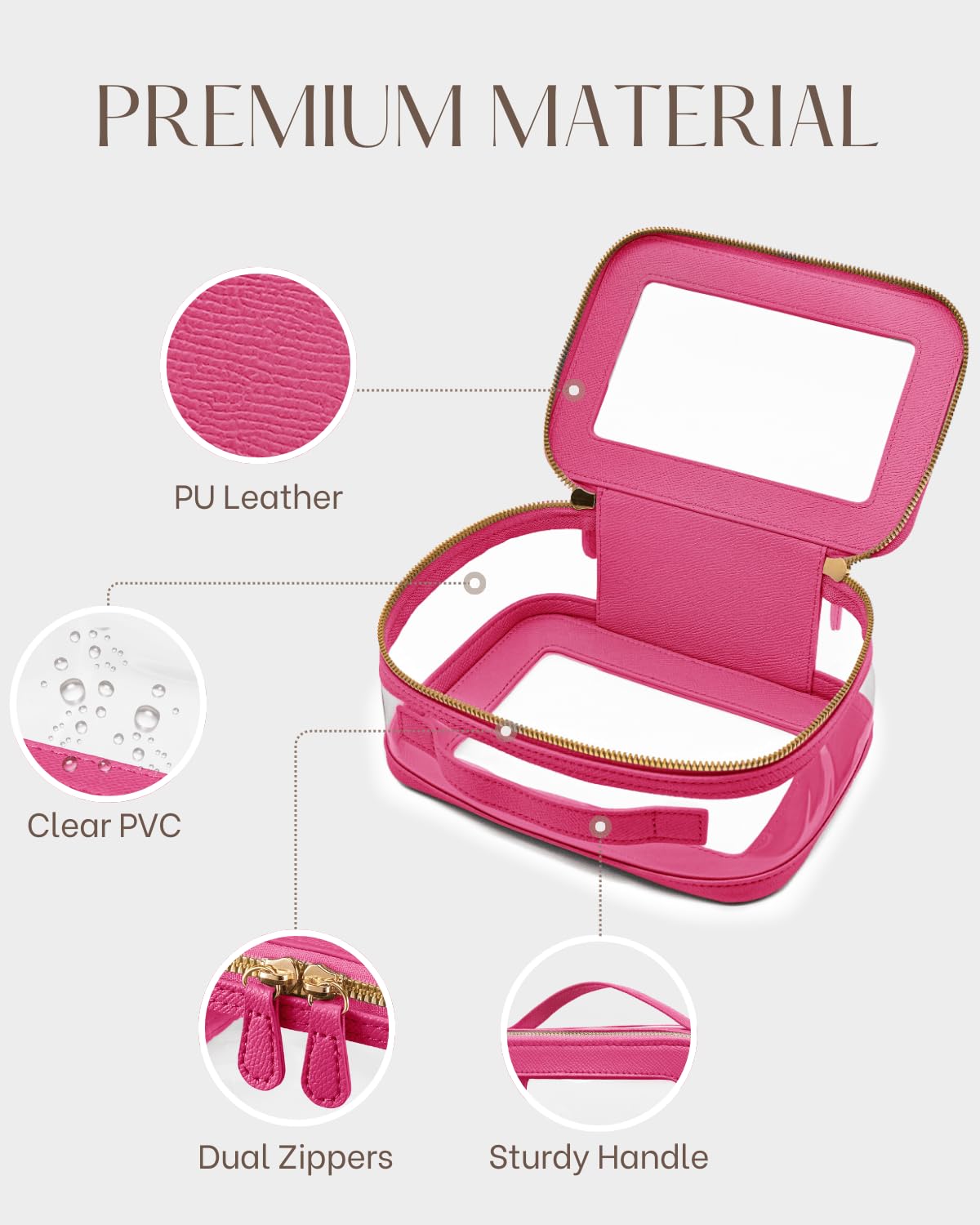 Oaque clear travel toiletry bag mini keeps compact kit ready.