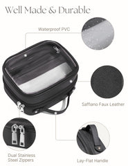 Oaque dual stainless steel zippers offer smooth access and long-lasting durability.
